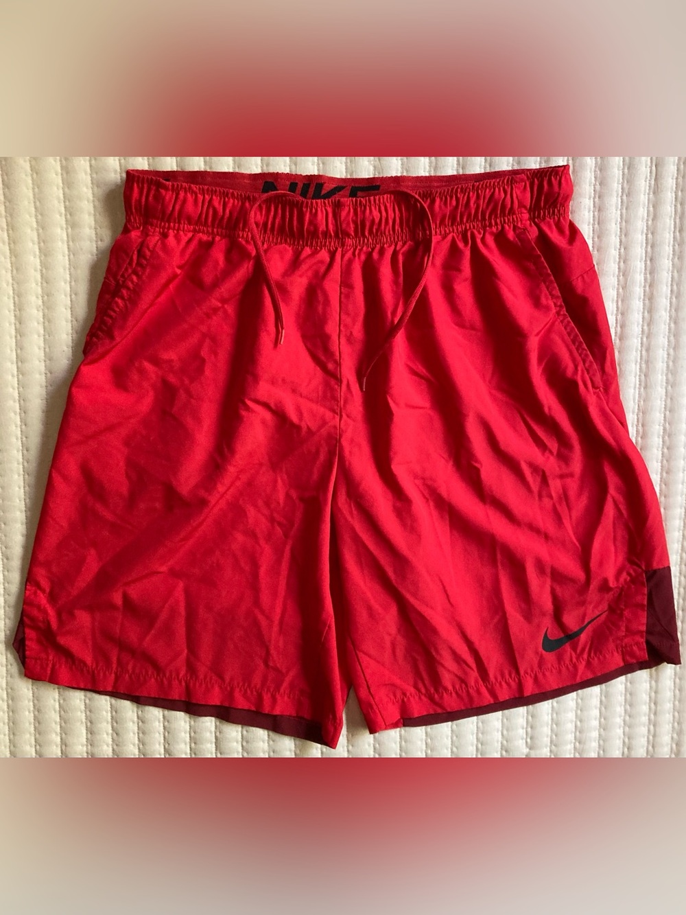 Nike Flex Athletic Shorts Men’s Large 8” Red Dri Fit Gym Yoga Running DM6617-657